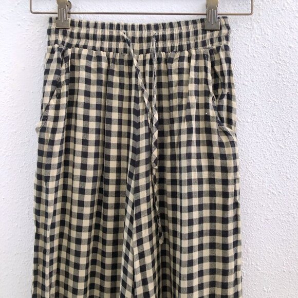 WE WORE WHAT Gingham Button-Up Shirt & Pants Pajama Set XXS Size - Picture 6 of 14